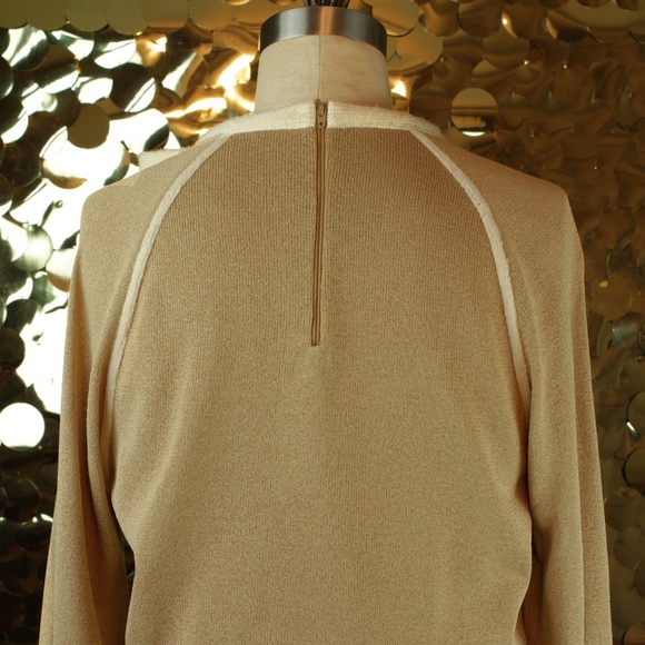 Tan + Offwhite Sweater Skirt Set - Picture 3 of 7